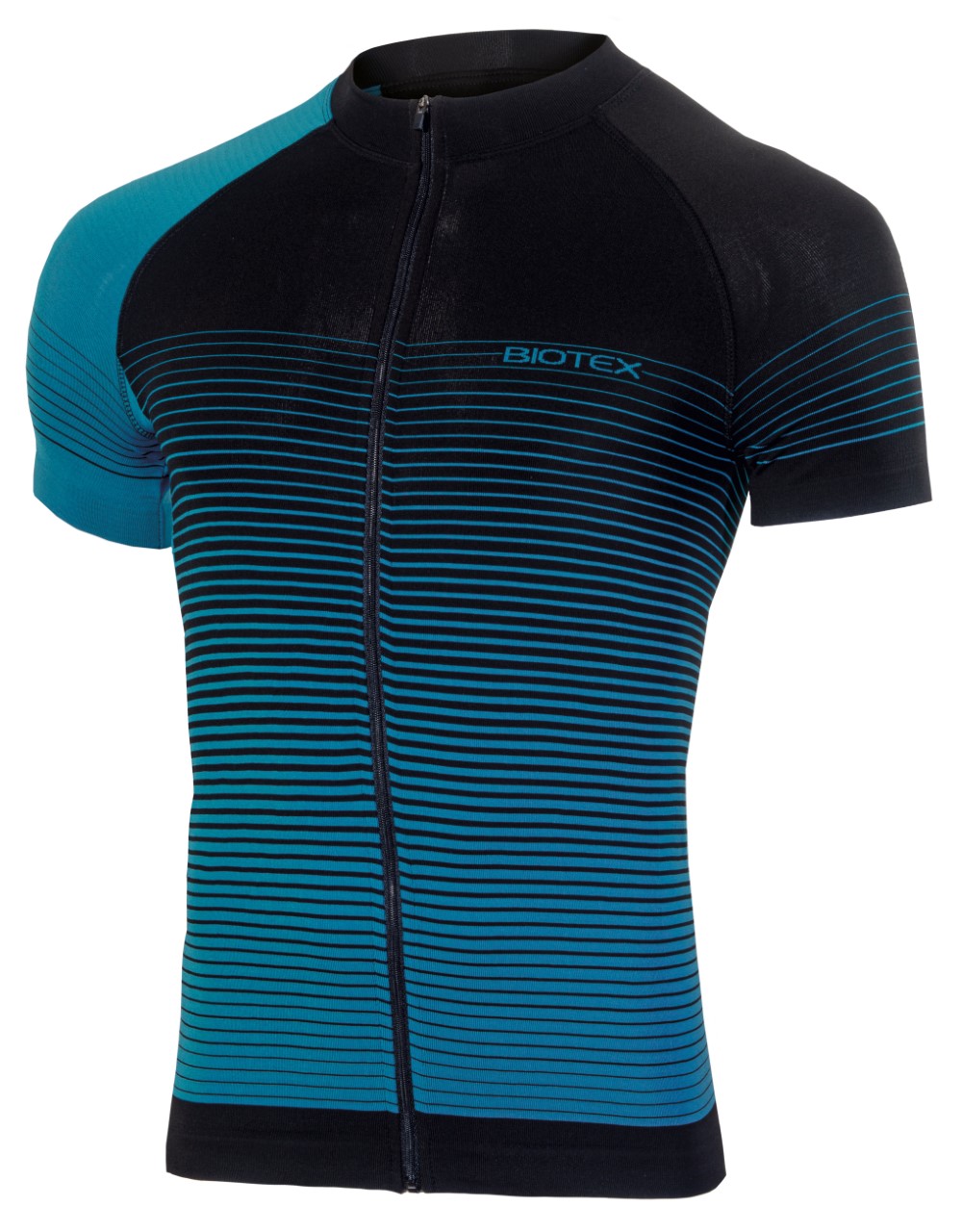 Biotex Maglia manica corta Ultra Millerighe Azzurro Nero